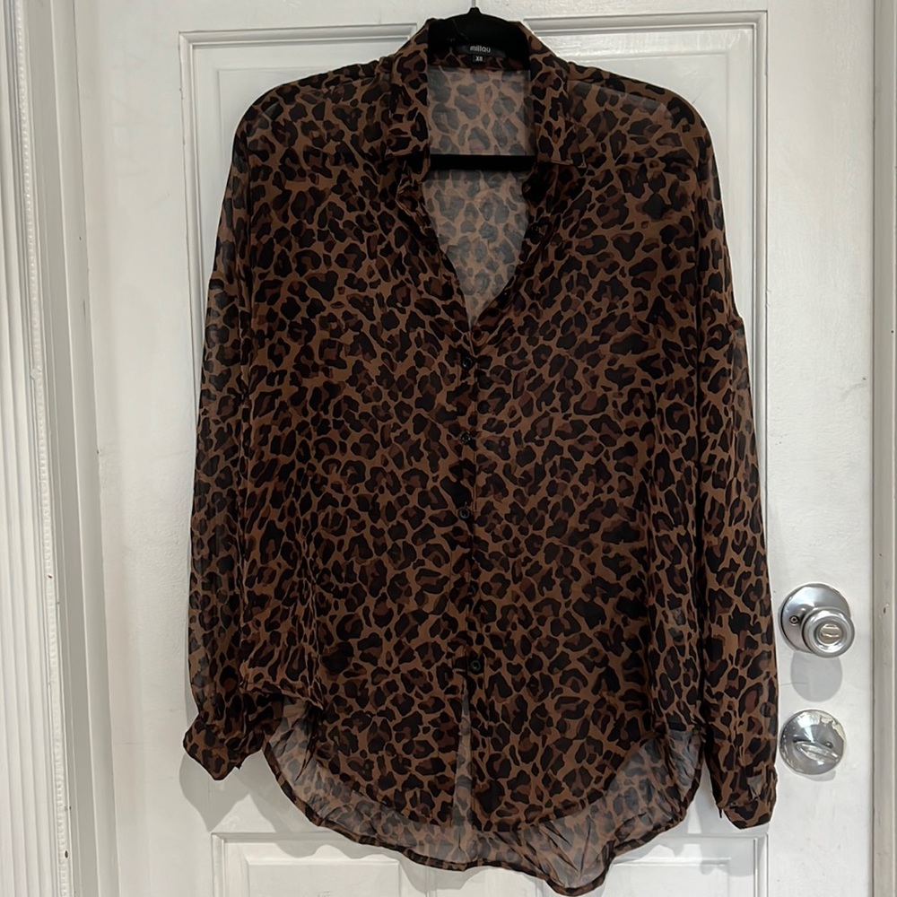 Leopard Print Blouse